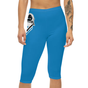 Women’s Capri Leggings (AOP) - Militia (blue)