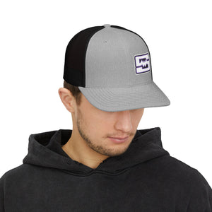 Embroidered Snapback Trucker Cap - Shockwave
