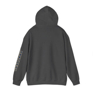 Unisex Hooded Sweatshirt - Franklin Regional Devo (front logo, sleeve text)