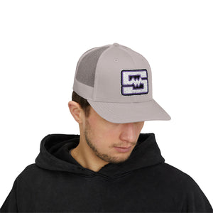 Embroidered Snapback Trucker Cap - Shockwave