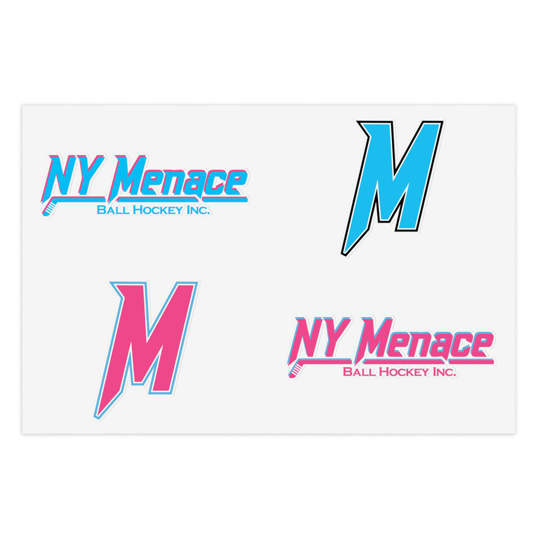 NY Menace Hockey Logo Sticker Sheet