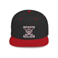 Flat Bill Snapback - Hired Guns (gray/red logo)