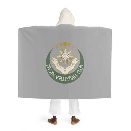 Hooded Sherpa Fleece Blanket - Mystic Volleyball