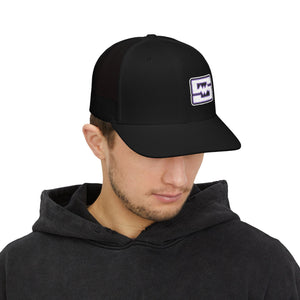 Embroidered Snapback Trucker Cap - Shockwave