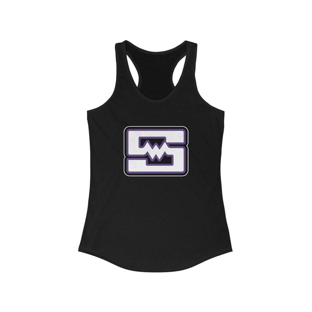 Women's Racerback Tank - Shockwave (front logo)