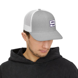 Embroidered Snapback Trucker Cap - Shockwave