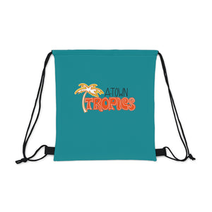 Tropics (Blue) Outdoor Drawstring Bag