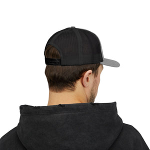 Embroidered Snapback Trucker Cap - Shockwave