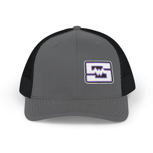 Embroidered Snapback Trucker Cap - Shockwave