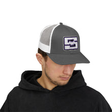 Embroidered Snapback Trucker Cap - Shockwave