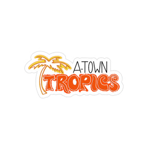 Tropics (Orange) Transparent Outdoor Stickers, Die-Cut, 1pcs