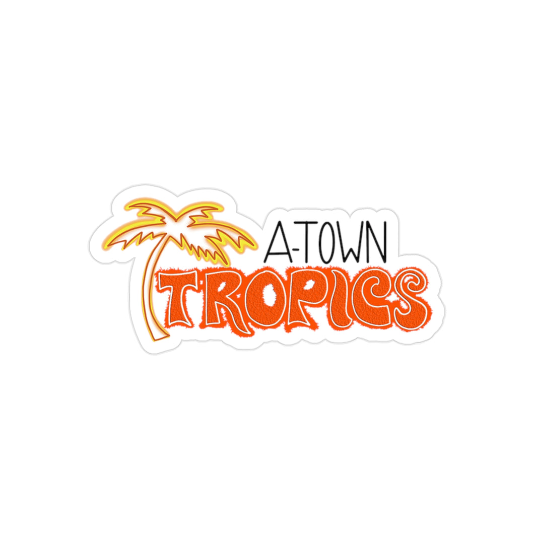 Tropics (Orange) Transparent Outdoor Stickers, Die-Cut, 1pcs