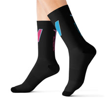Menace Black Sublimation Crew Socks
