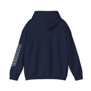 Unisex Hooded Sweatshirt - Franklin Regional Devo (front logo, sleeve text)