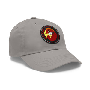 Dad Hat with Leather Patch (Round) - Hellfish