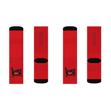 Fitchburg Raiders Red Sublimation Socks (Flag logo)