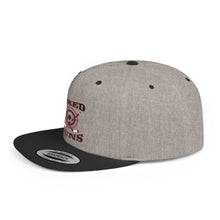 Flat Bill Snapback - Hired Guns (black/red logo)