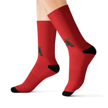 Fitchburg Raiders Red Sublimation Socks (Flag logo)