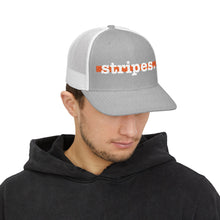 Embroidered Snapback Trucker Cap - Stripes.