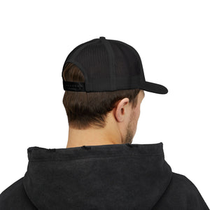 Embroidered Snapback Trucker Cap - Shockwave