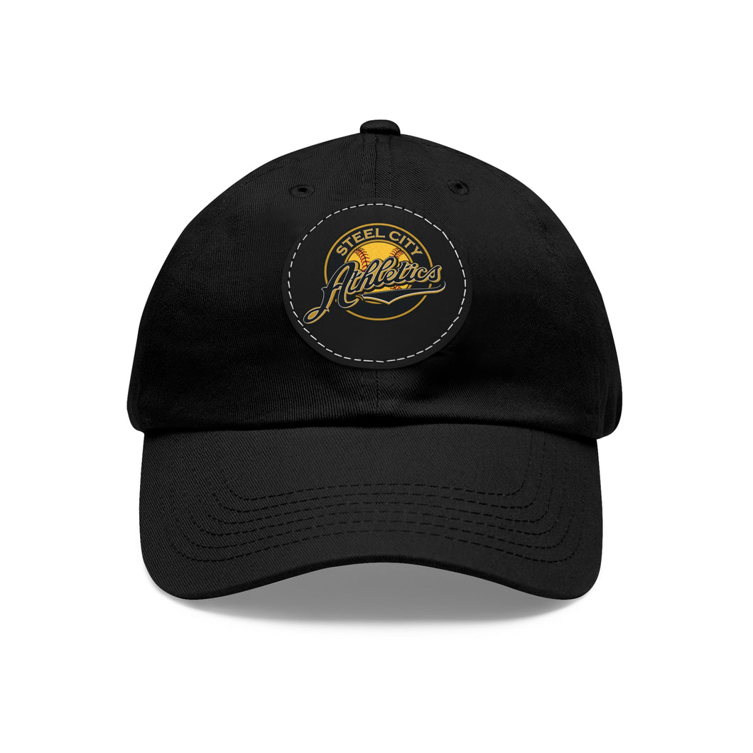 Dad Hat with Leather Patch (Round w/printed logo) - SCA