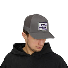 Embroidered Snapback Trucker Cap - Shockwave