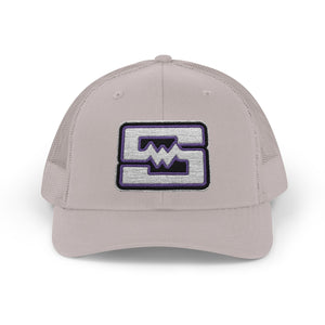 Embroidered Snapback Trucker Cap - Shockwave