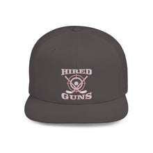 Flat Bill Snapback - Hired Guns (gray/red logo)