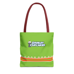 Stanley Cupcakes Green Tote Bag - Fun & Festive Reusable Shopping Bag