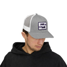 Embroidered Snapback Trucker Cap - Shockwave