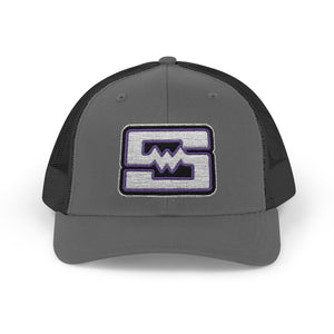 Embroidered Snapback Trucker Cap - Shockwave