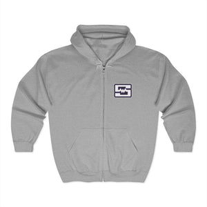 Unisex Heavy Blend™ Full Zip Hooded Sweatshirt - Shockwave Logo (Embroidered)