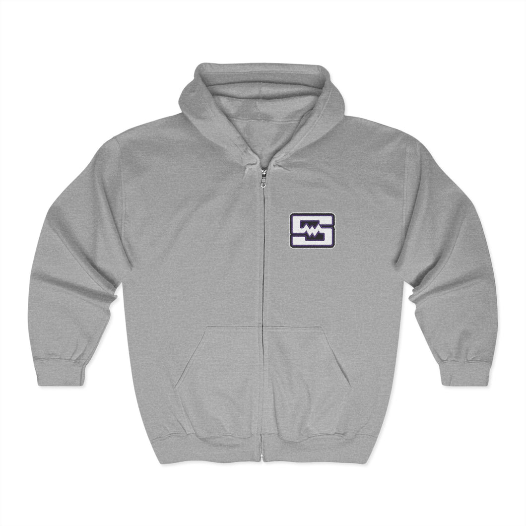 Unisex Heavy Blend™ Full Zip Hooded Sweatshirt - Shockwave Logo (Embroidered)