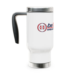 Stainless Steel Travel Mug with Handle, 14oz  - Be11ieve