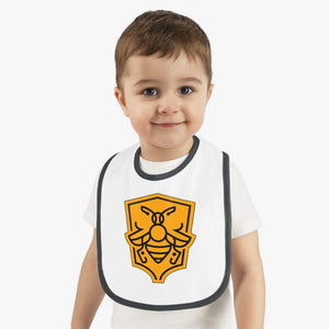 Bee Squad - Baby Contrast Trim Jersey Bib