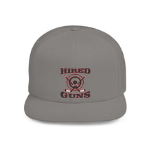 Flat Bill Snapback - Hired Guns (black/red logo)