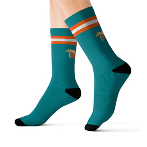 Tropics Sublimation Socks - Blue