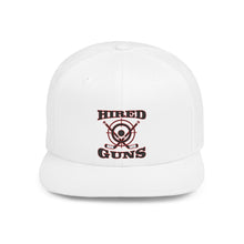 Flat Bill Snapback - Hired Guns (black/red logo)