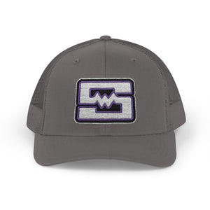 Embroidered Snapback Trucker Cap - Shockwave