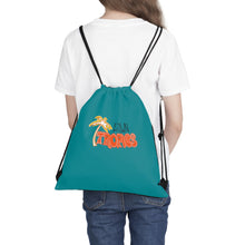 Tropics (Blue) Outdoor Drawstring Bag