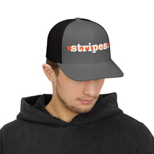 Embroidered Snapback Trucker Cap - Stripes.