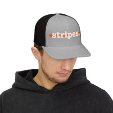 Embroidered Snapback Trucker Cap - Stripes.