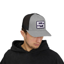 Embroidered Snapback Trucker Cap - Shockwave