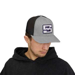 Embroidered Snapback Trucker Cap - Shockwave