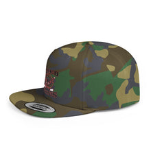 Flat Bill Snapback - Hired Guns (black/red logo)