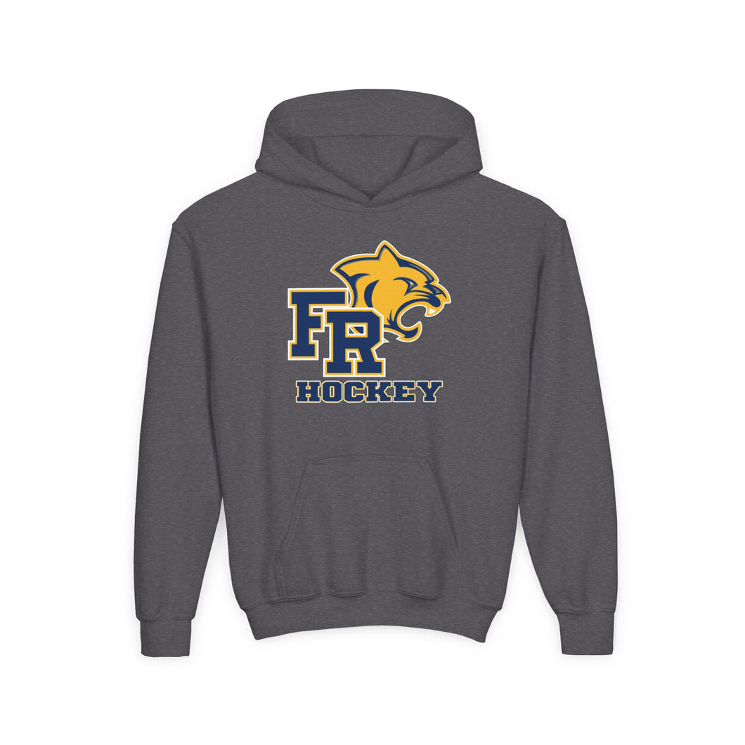 Youth Heavy Blend Hooded Sweatshirt - Franklin Regional Hockey (front logo)