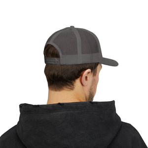 Embroidered Snapback Trucker Cap - Shockwave