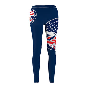 Women's Cut & Sew Casual Leggings - USA Cool Hockey