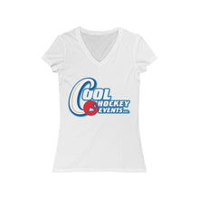 Women's Jersey Short Sleeve V-Neck Tee - Cool Hockey (7 colors available)