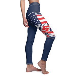 Women's Cut & Sew Casual Leggings - USA Cool Hockey